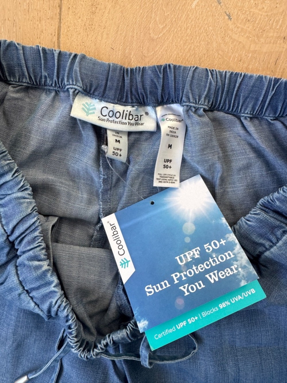 Coolibar Chambray Wide Leg Pants - UPF 50+ Sun Protection - Picture 4 of 4